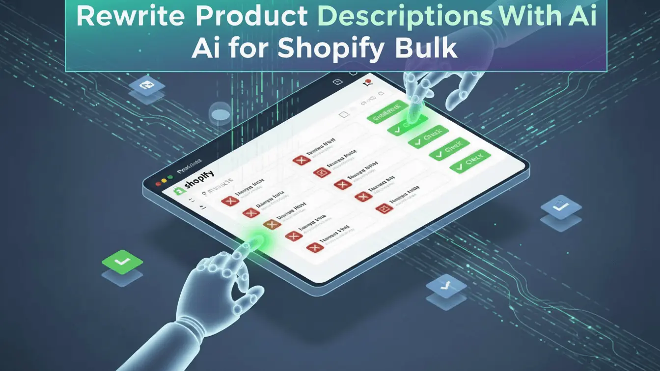 How to Rewrite Product Descriptions with AI for Shopify Bulk (2026 ...